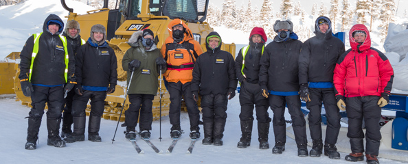 finning/cat, Chambers &#038; Cook deliver supplies for the Coldest Journey