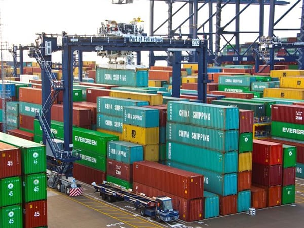 , Felixstowe container storage yards are over-full